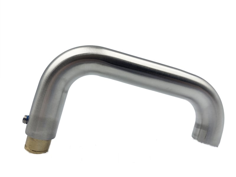 Contemporary Stainless Steel Lever Door Handle, Satin Nickel