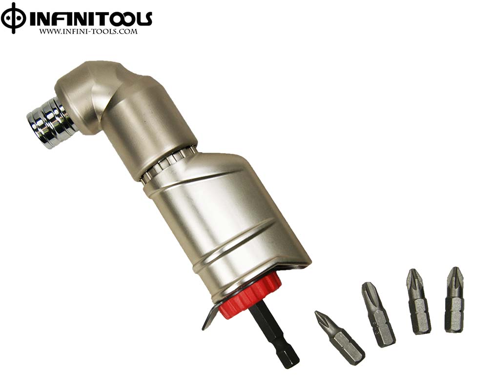 Professional Right Angle Attachment, 1/4" Hex Screw Driver Holder 105