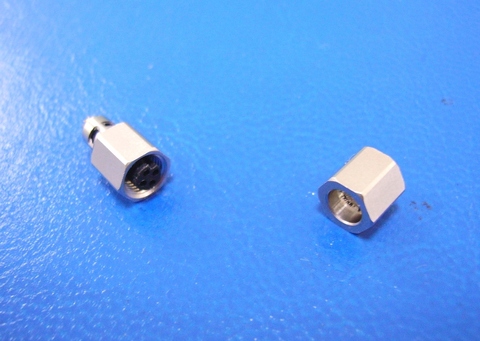 M5 4Pin Female Shielded Connector for soldering with Hex Nut, IP67