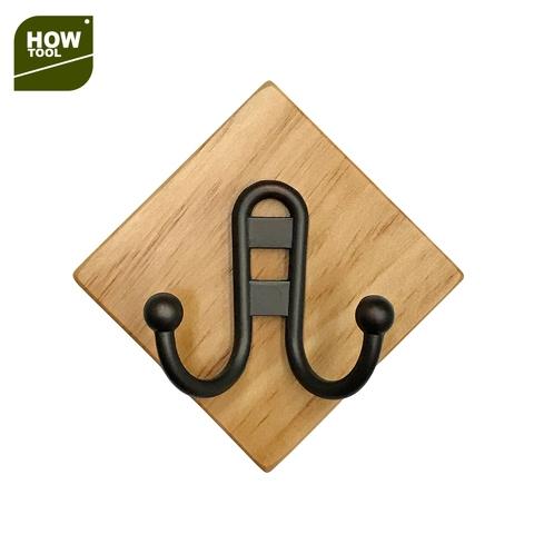 Wooden Wall Clothing Hook With Double Hooks Taiwantrade Com