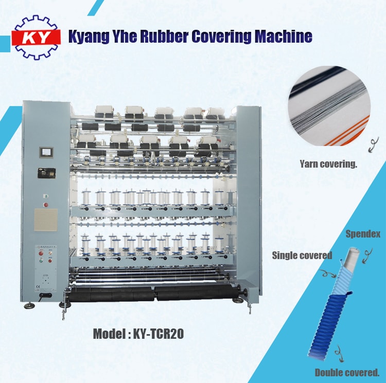 Rubber covering machine for yarn double covered | Taiwantrade.com