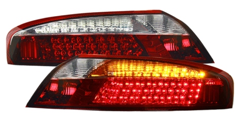 PS 996 97-04 LED TAIL LAMP ( red/clearlens, chrome housing)