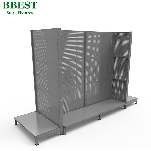 Metal Pegboard Shelves Display Stand (Pegboard back panel) BBEST STORE FIXTURES CO., LTD.