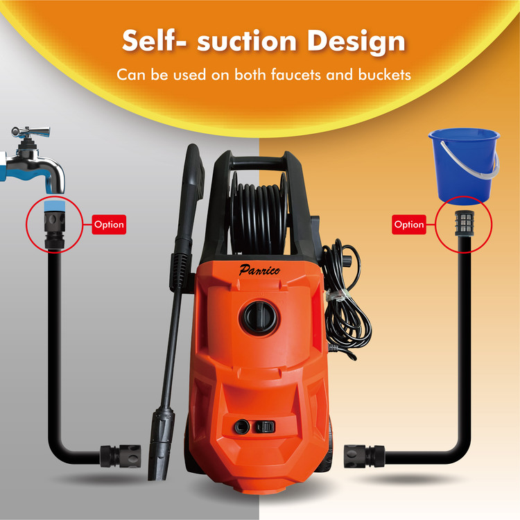 1600W high pressure cleaner self-suction design