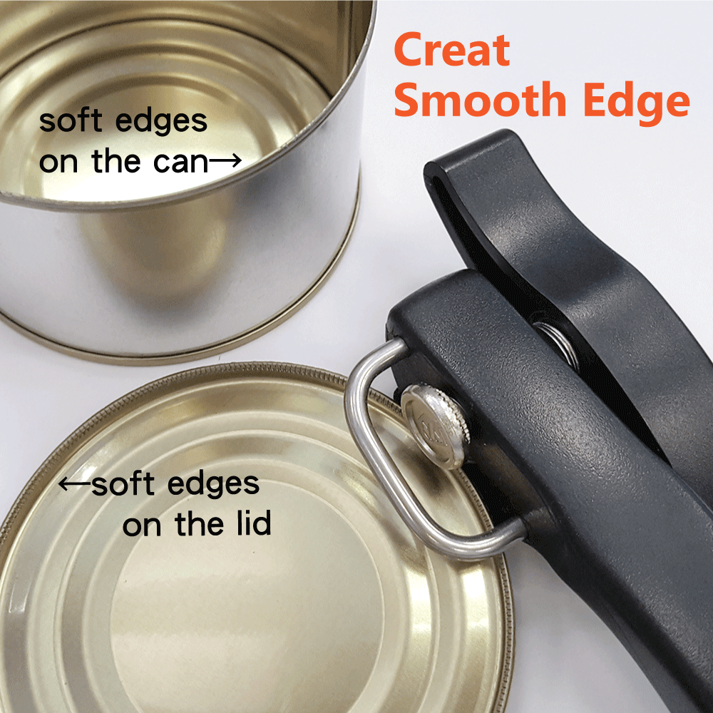 Safety can opener can creat smooth edges.