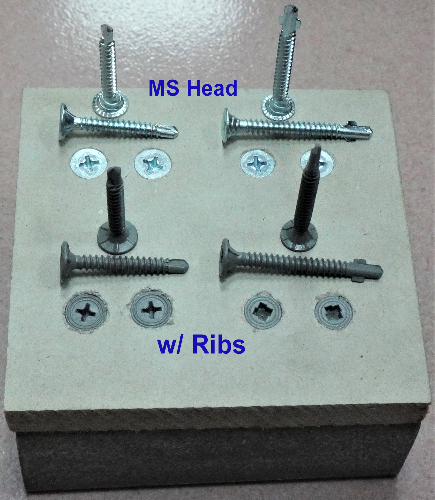 MS Countersunk Head Screw w Self Drilling Metal/ Wood & Sharp Point_Patent