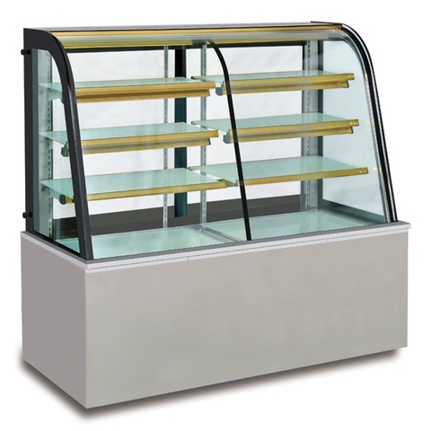 CURVE SHAPE GLASS TWO TEMPERATURE  SHOW CASE CHILLER