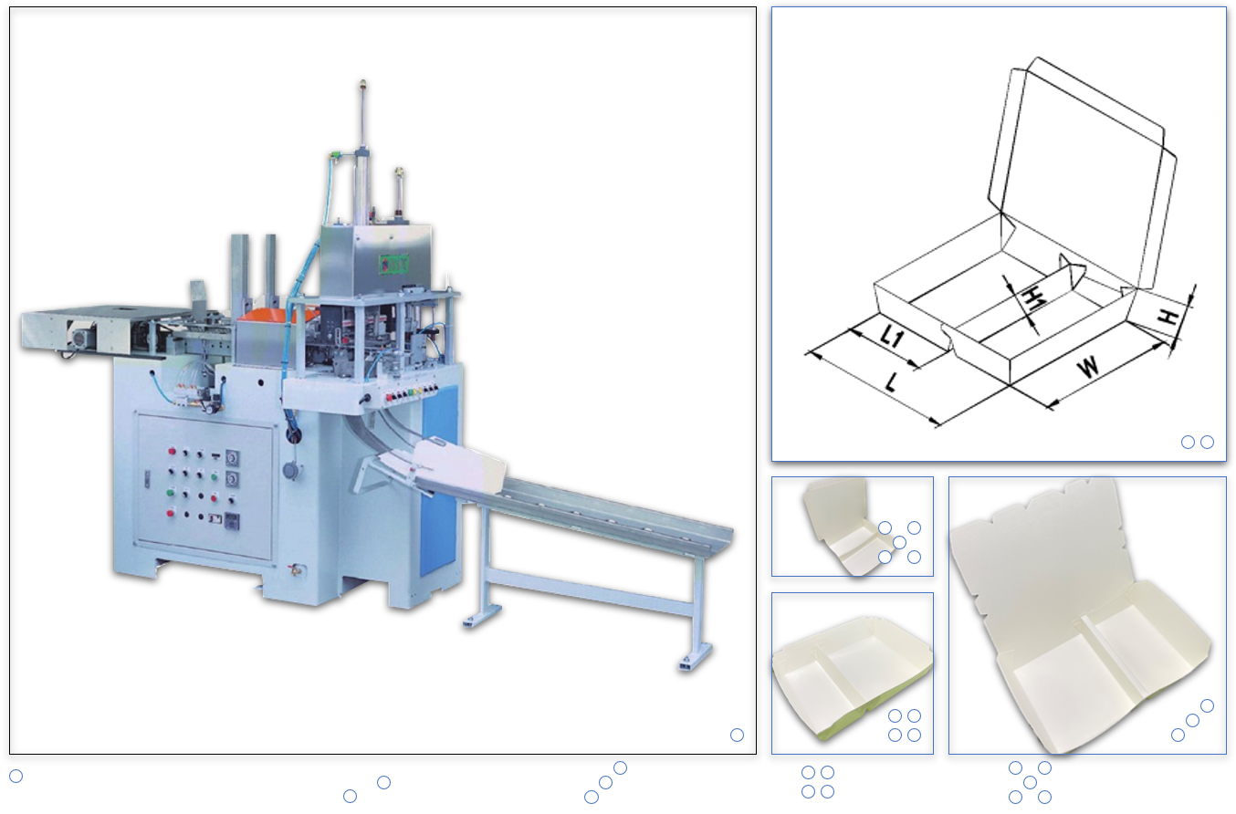 【WS-8800】Формовочная машина для бумажных ланч-боксов с двумя отделениями |  Taiwantrade.com