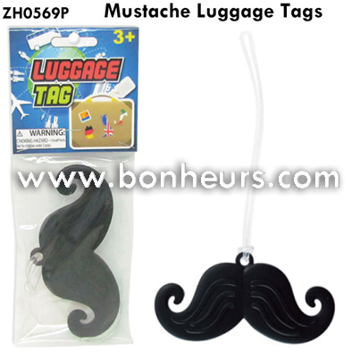 MUSTACHE LUGGAGE TAGS