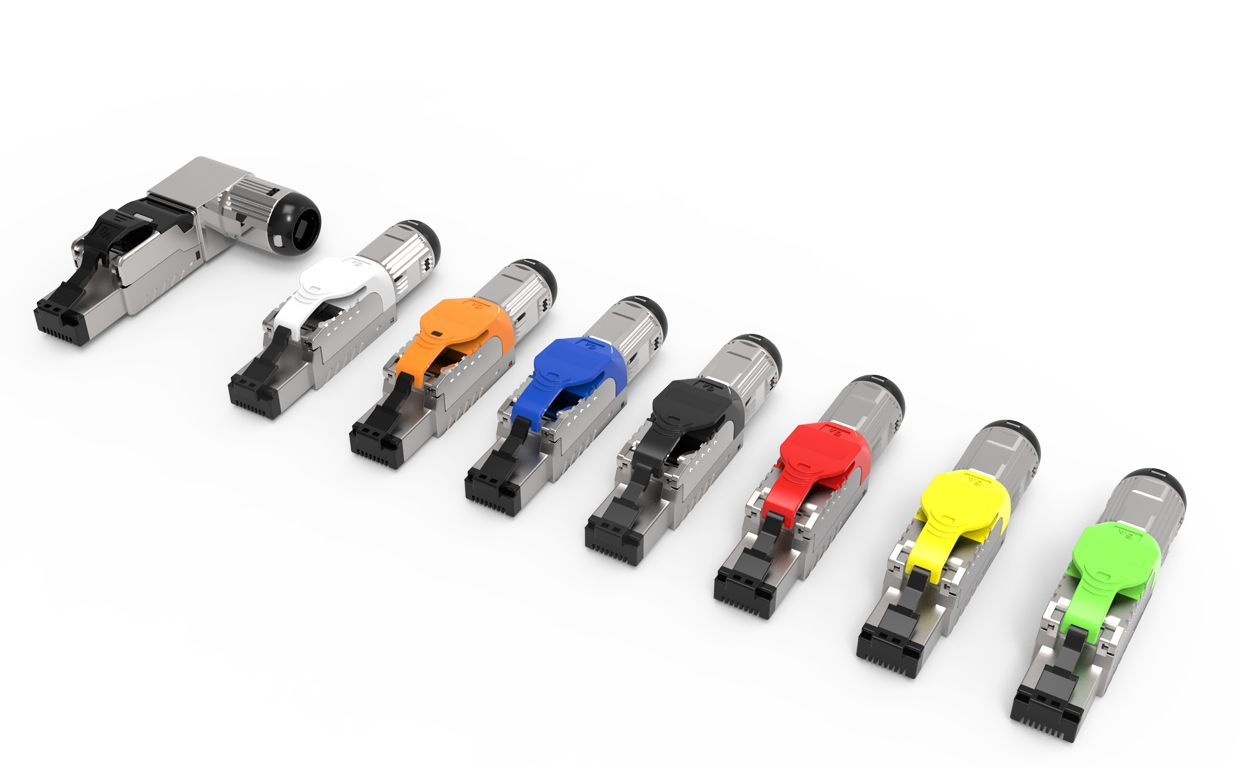 CRXCONEC Cat.6A Toolless RJ45 Plug provides 7 types of latch color