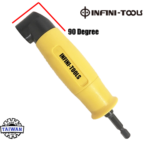 CENPEK 1/4 Inch Shank 90 Degrees Degree Right Angle Attachment Right Angle Drill Driver Screwdriver Extension Holder Adapter