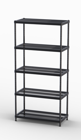 5T Fine Mesh Shelving Black D30*W60*H126 cm