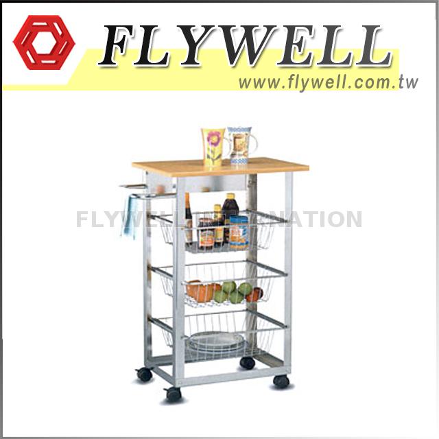 Metal Rolling Kitchen Serving Cart Taiwantrade   FLRA RA 02010 0 