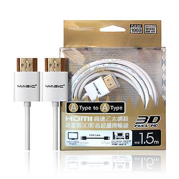 Super Thin High Speed HDMI Cable-White-1.5M