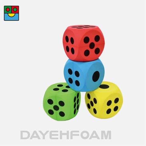 Colorful 10cm Foam Curved Edges Dice Set for Educational Play