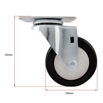 4 Inch Workbench Nylon Caster Trolley Wheel Plate Chang Chuan
