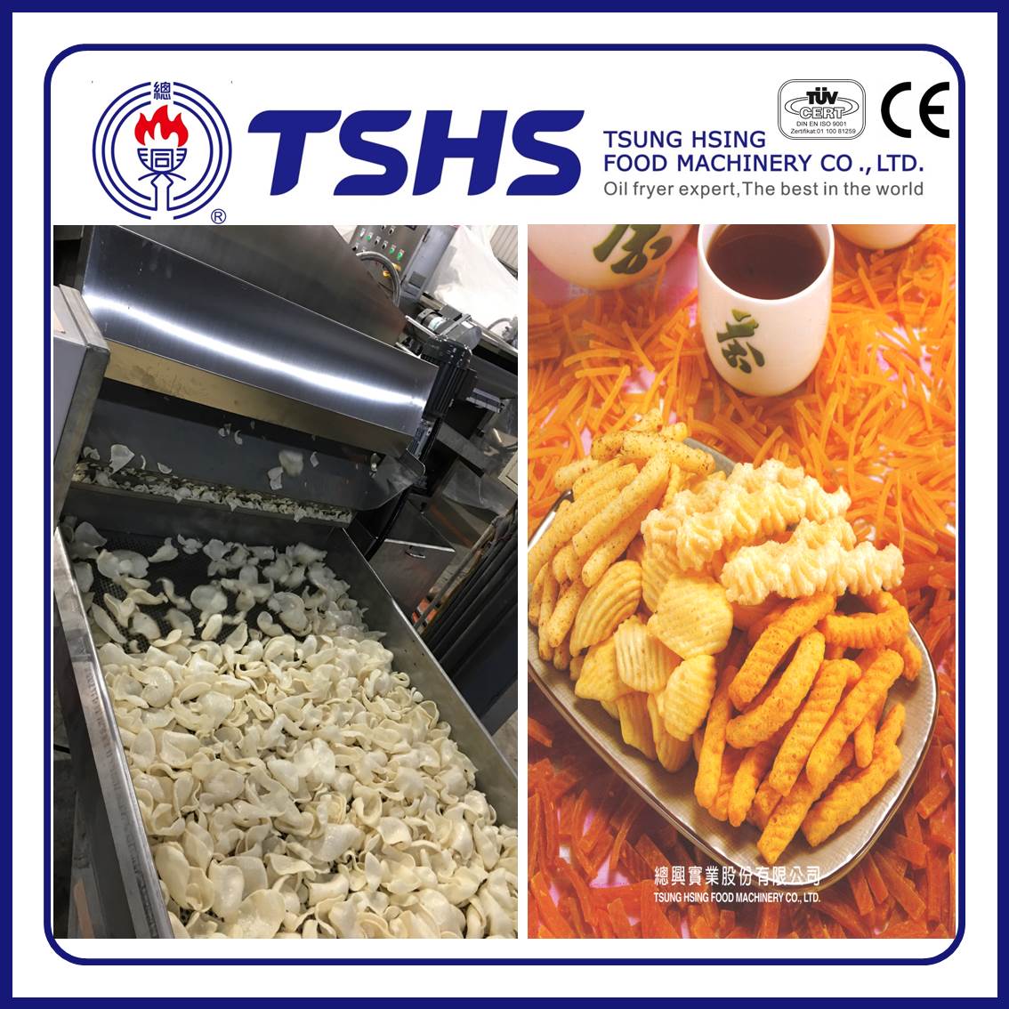 Automatic Industrial Snack pellet Production Line with CE | Taiwantrade