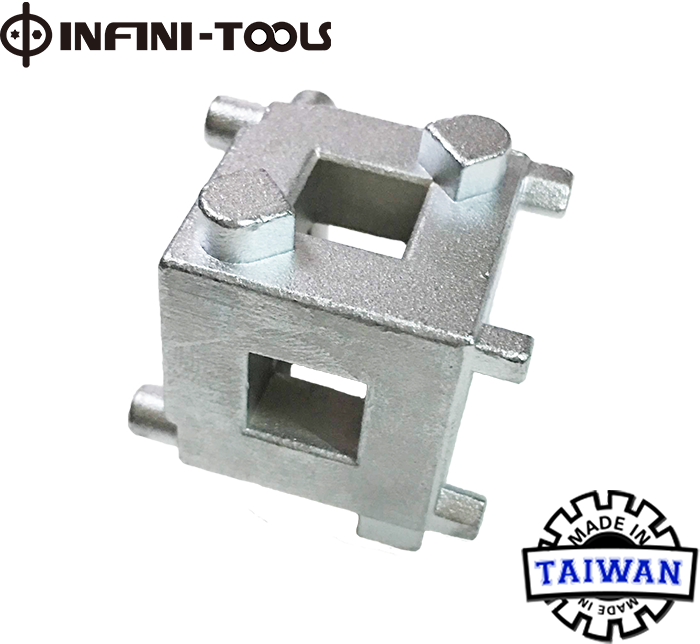 Disc Brake Caliper Piston Cube, 3/8" Universal Disc Rewind Cube Tool