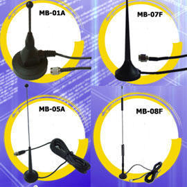 Magnetic Car Antenna: Mini MAG base, Dual Band, Tribal Bands, GSM CDMA UMTS Antennas