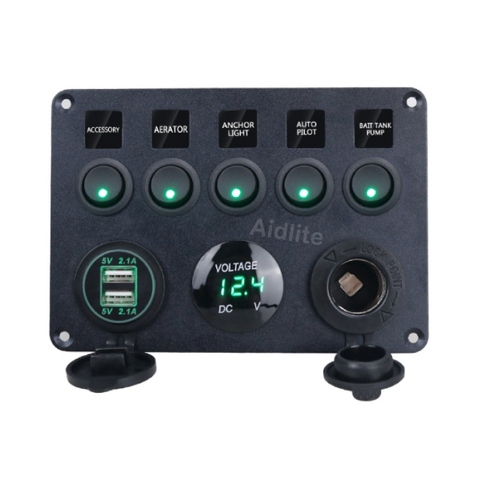 Auto Marine Multi-Function Rectangle Switch Panel