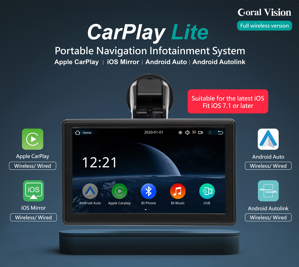 Coral Vision CarPlay Wireless Lite A - Economic Slim Light version