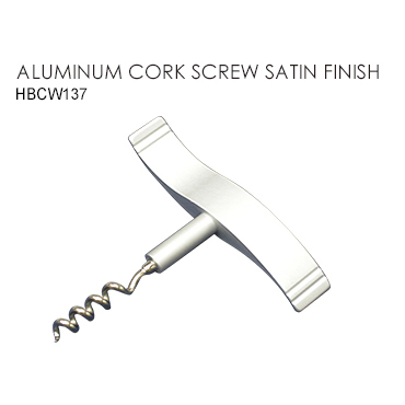 ALUMINUM CORK SCREW SATIN FINISH