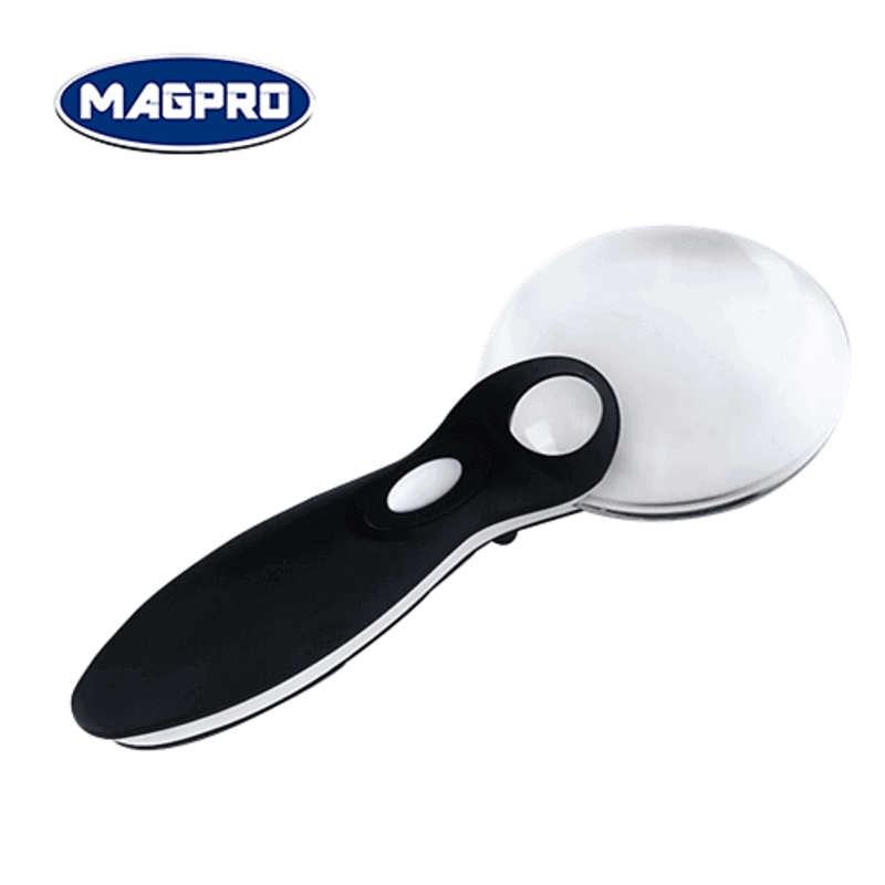 Rimless LED Lighted Handheld Magnifier