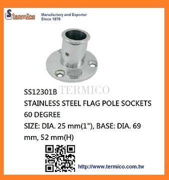 FLAG POLE SOCKETS,60 DEGREE