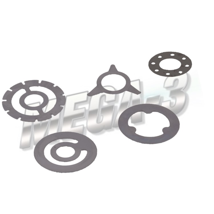 Shock Absorber, SANDVIK Shim, Shim Stack. Stamping sheet MEGA3