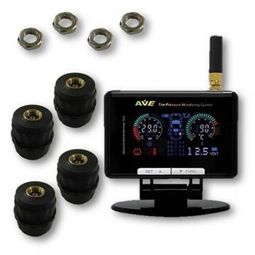 AVE Tire Pressure Monitoring System with 4 External Sensors