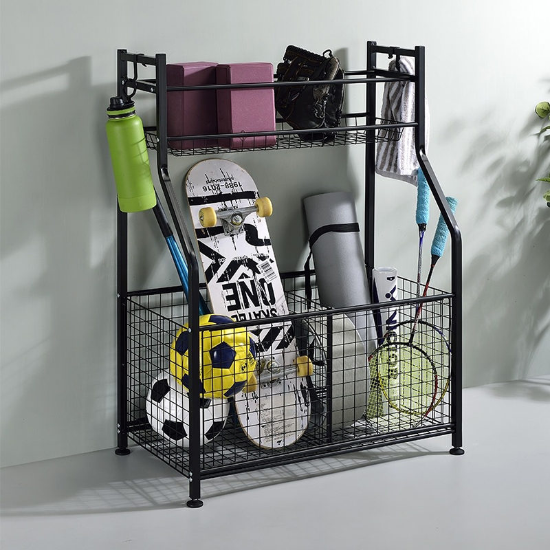 Metal Sports Equipment Storage Rack Black Taiwantrade