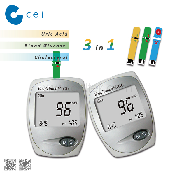 Multi-function 3 in 1 Blood Glucose, Cholesterol & Uric Acid Meter ...