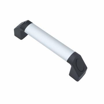 Aluminum Alloy Tubular Handle Round Bar Silver Coating Nylon Seat Front Install Concealed