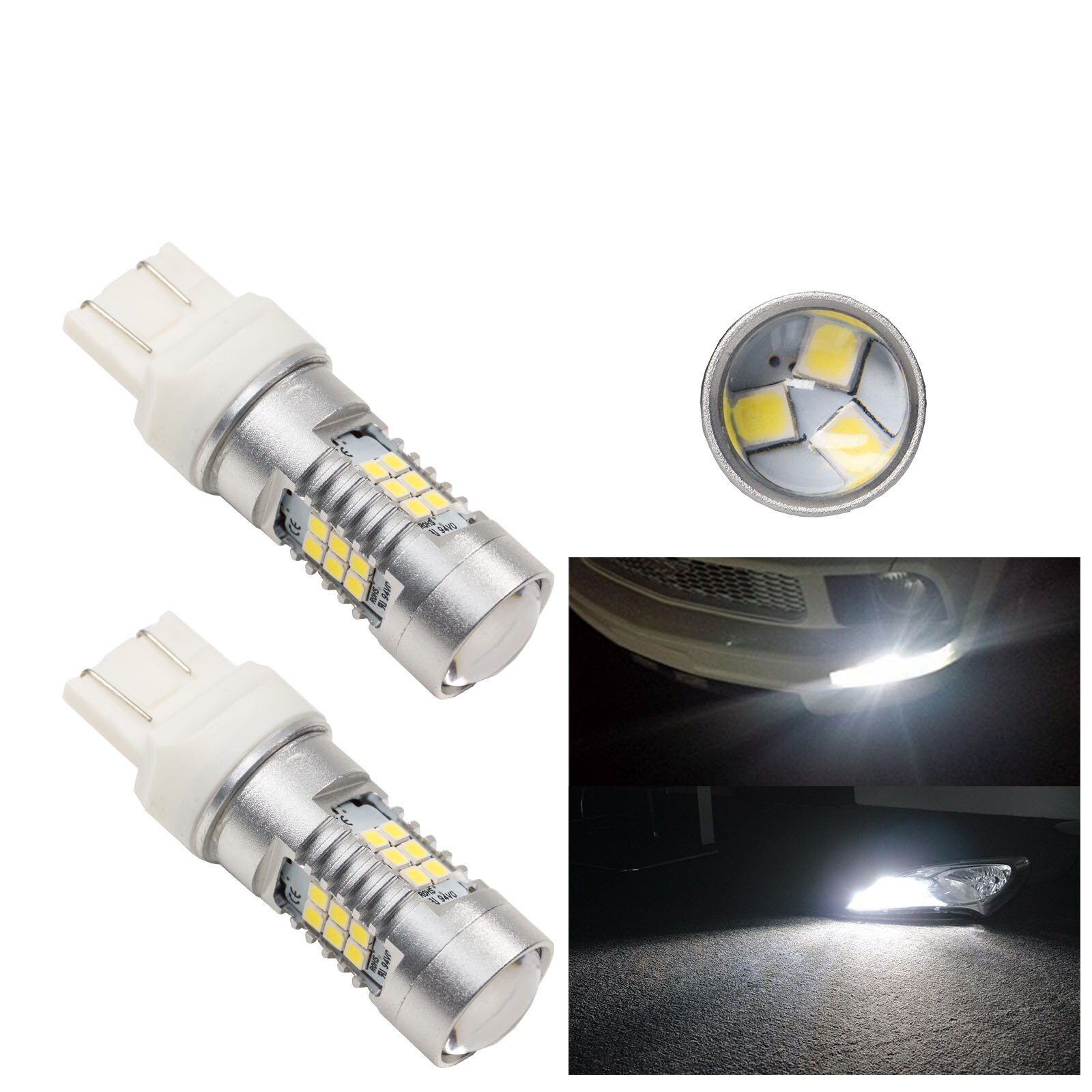 T20 7443 7440 2835 21 Smd Led White Reverse Brake Tail Parking Fog Light Bulb Taiwantrade Com