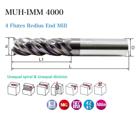 MUH-IMM4060 solid carbide end mills