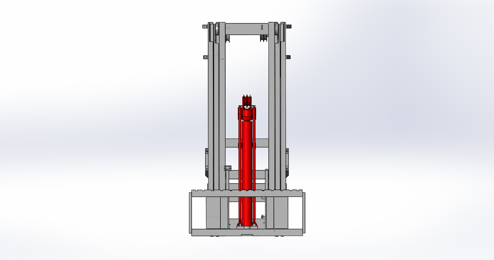 single stage forklift mast