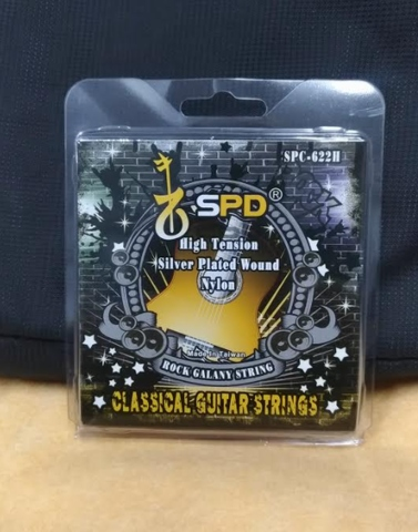 SPD Classical Guitar Strings, Silver Plated Wound, Nylon, High Tension SPC622H