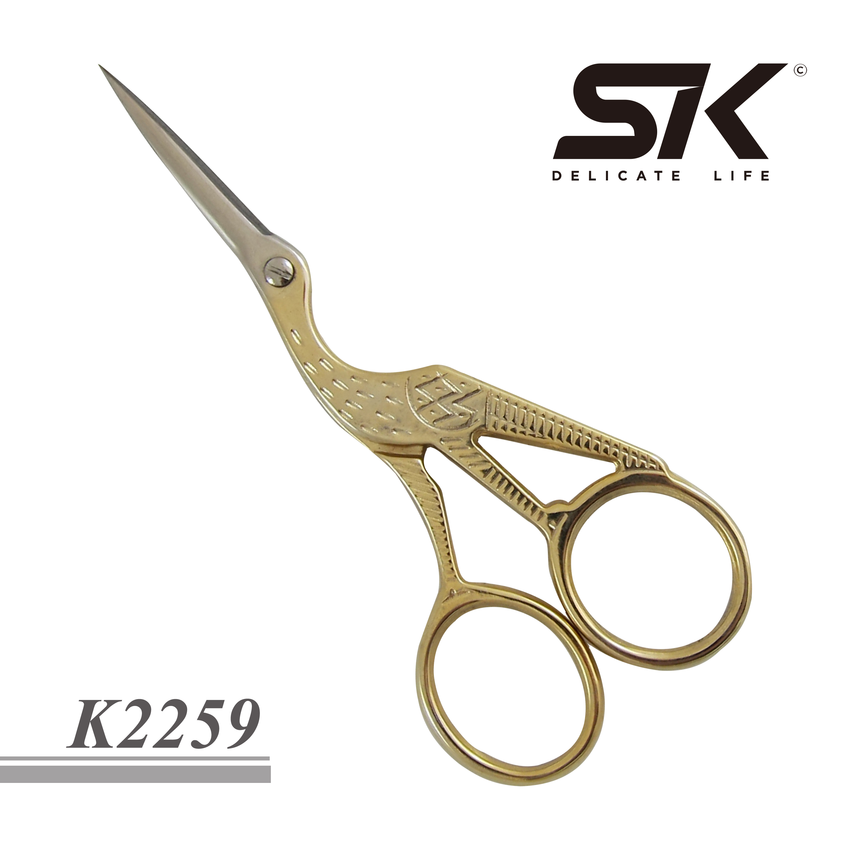 Embroidery stork craft scissors