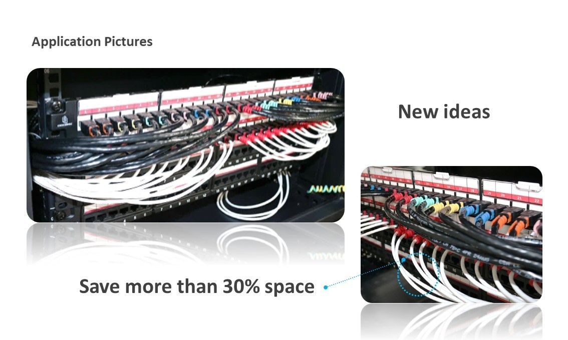 Das CRXCONEC-Patchkabel wird normalerweise mit dem im Rechenzentrum bereitgestellten Patchfeld kombiniert. Wenn unser Patchkabel mit Patchfeld in das Rackgehäuse eingelegt wird, ist das CRXCONEC-Patchkabel viel einfacher zu identifizieren.