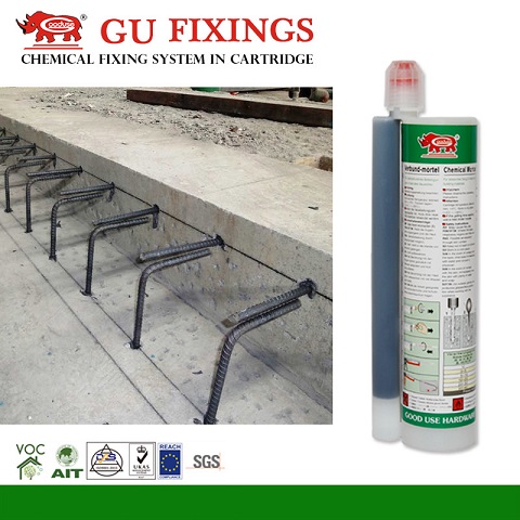 High Strength 2 Component Anchoring Adhesive For Fixing Threaded