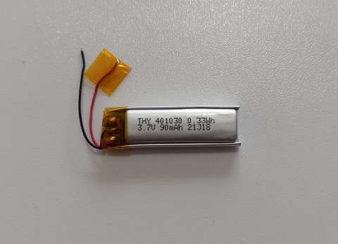 Li-Polymer battery 401030-3.7V_90mAh