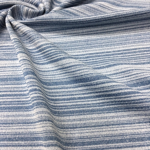 Polyester Two Tone Stripe Functional Knit Fabric