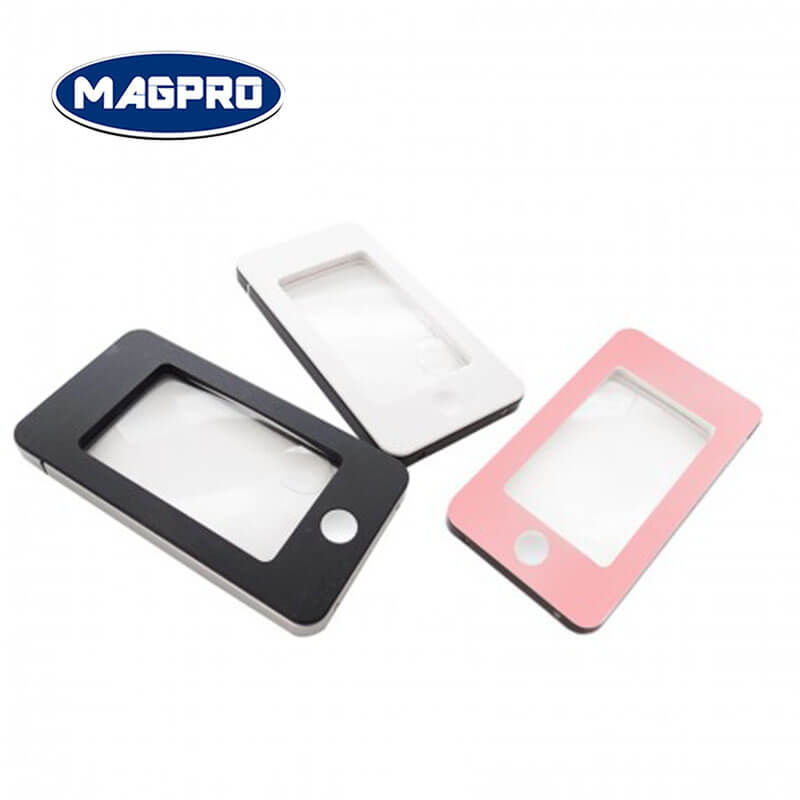 Custom IPhone Shape Lighting Magnifying Glass Pocket Magnifier