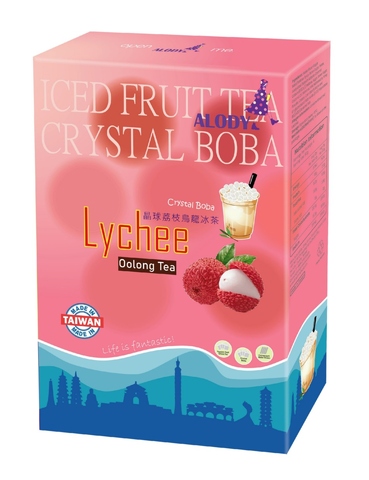 At Home Sweet Lychee Syrup Black Tea Starter Bubble Boba Tea Kit