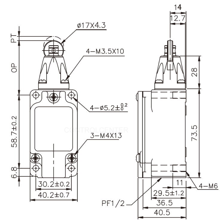立式限動開關TZ-5102