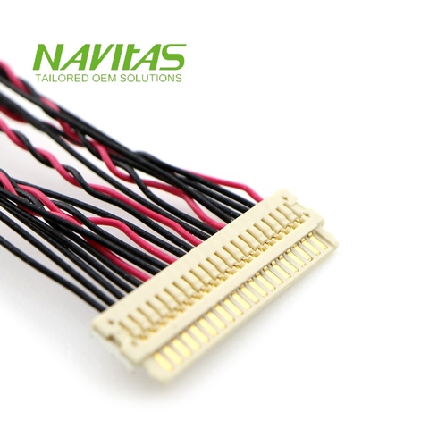 LVDS Cable 20 Pin JAE FIS20S Connector Customized Cable for LCD Panel