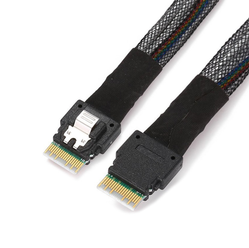 SlimSAS SFF8654 TO SFF8654 8i server highspeed cable 74P