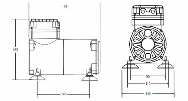 LAB-300 Dimensional drawing