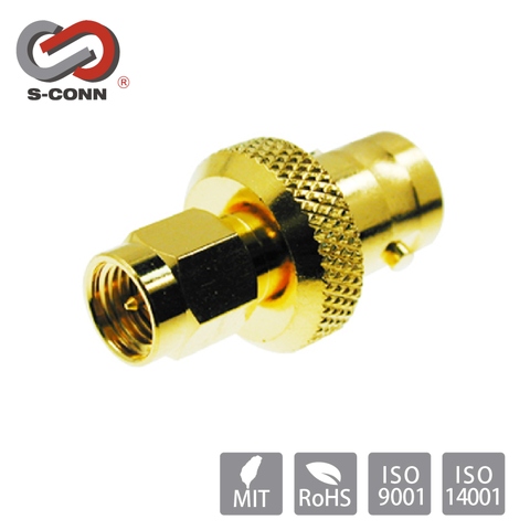 RF/Coaxial connector, RP SMA Plug to BNC Jack Adapter