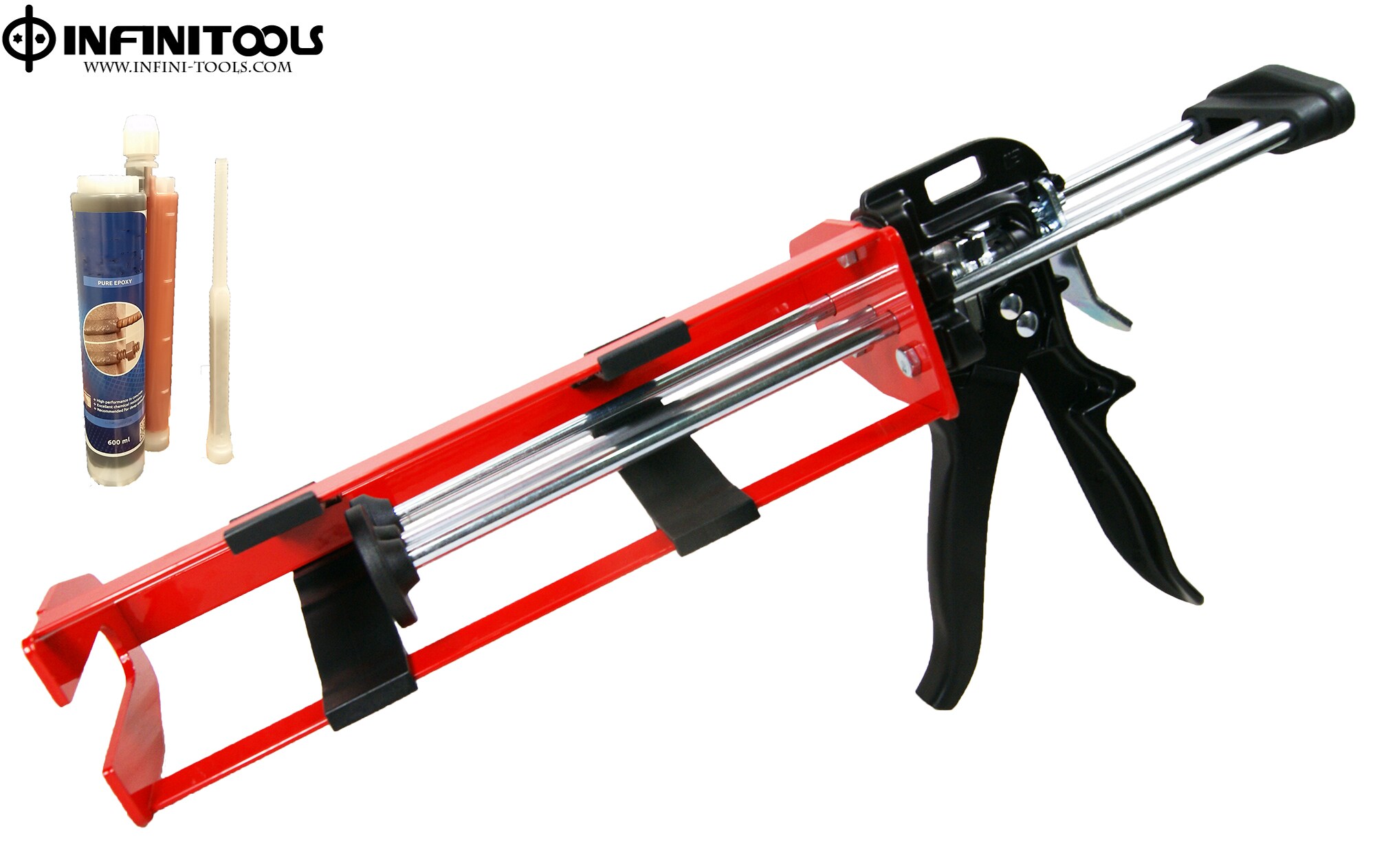 Dual Cartridges Caulking Gun,11 inch , 600 ml , 31